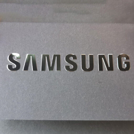 Samsung Metallaufkleber 1 JTT-Logos | China Professionelle Hersteller von benutzerdefinierten metallischen Logoaufklebern, Fabrik