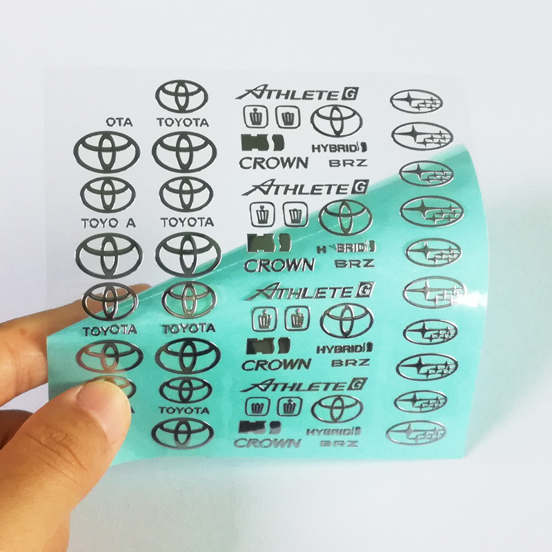 Custom Logo Silve Electroplating Metal 3D Embossed Sticker - China