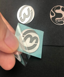 Adhesivo de metal con acabado cepillado 5 logotipos JTT | Fabricantes de pegatinas con logotipos metálicos personalizados profesionales de China, fábrica
