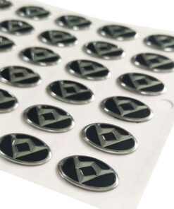 Autoflaggen-Metallaufkleber 15 JTT-Logos | China Professionelle Hersteller von benutzerdefinierten metallischen Logoaufklebern, Fabrik