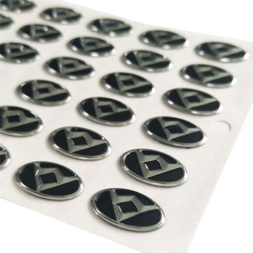Autocollant métal drapeaux de voiture 15 logos JTT | Chine Fabricants professionnels d'autocollants de logo métallique personnalisés, usine