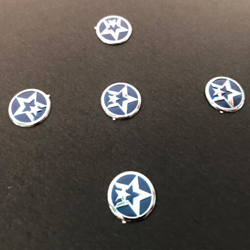 Andere 3D-Metallaufkleber 42 JTT-Logos | China Professionelle Hersteller von benutzerdefinierten metallischen Logoaufklebern, Fabrik