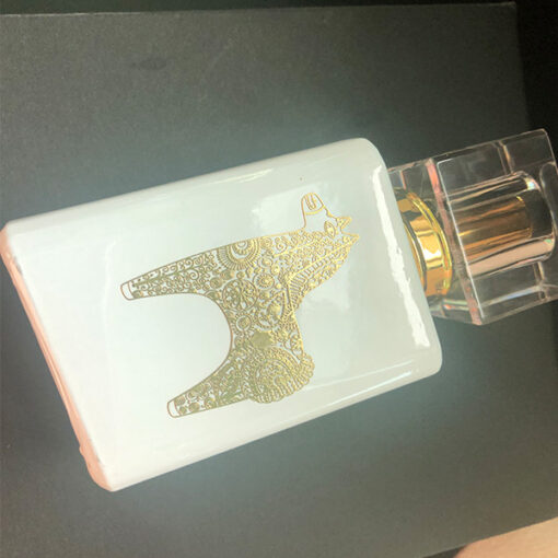 Sticker métal parfum 2 logos JTT | Chine Fabricants professionnels d'autocollants de logo métallique personnalisés, usine