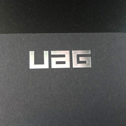 Металлическая наклейка UAG 1 с логотипами JTT | Китай Профессиональные производители металлических наклеек с логотипом на заказ, Фабрика