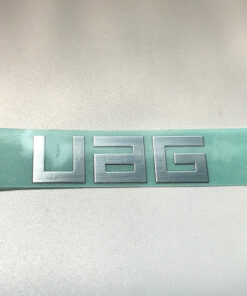 Adesivo in metallo UAG 3 loghi JTT | Produttori, fabbrica di adesivi con logo metallico personalizzato professionale in Cina