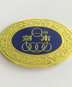 Винная металлическая наклейка 1 логотипы JTT | Китай Профессиональные производители металлических наклеек с логотипом на заказ, Фабрика