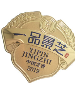 ワインメタルステッカー 9 JTT ロゴ | 中国プロフェッショナルカスタムメタリックロゴステッカーメーカー、工場