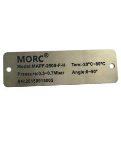 Etichetta adesiva in metallo con logo in acciaio inossidabile personalizzato per cartello in acciaio inossidabile per attrezzature