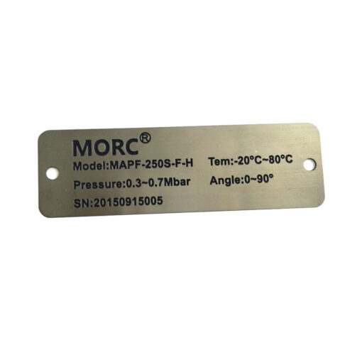 Placa de sinalização de aço inoxidável personalizada, logotipo de aço inoxidável, etiqueta adesiva de metal para equipamentos