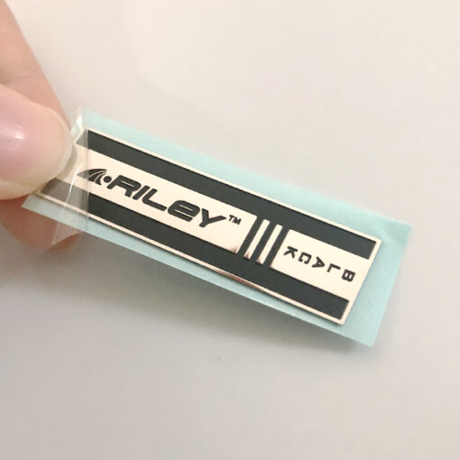 ສະຕິກເກີໂລຫະສະແຕນເລດ 8 1 ໂລໂກ້ JTT | ຈີນມືອາຊີບ Custom Metallic Logo Stickers ຜູ້ຜະລິດ, ໂຮງງານຜະລິດ