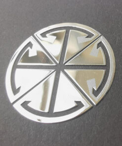 Nickel-Metall-Aufkleber 49 JTT-Logos | China Professionelle Hersteller von benutzerdefinierten metallischen Logo-Aufklebern, Fabrik